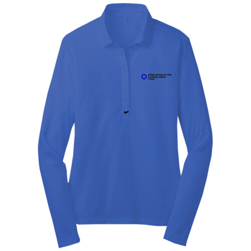 Ladies Long Sleeve Dri FIT Stretch Tech Polo - Black Thumbnail